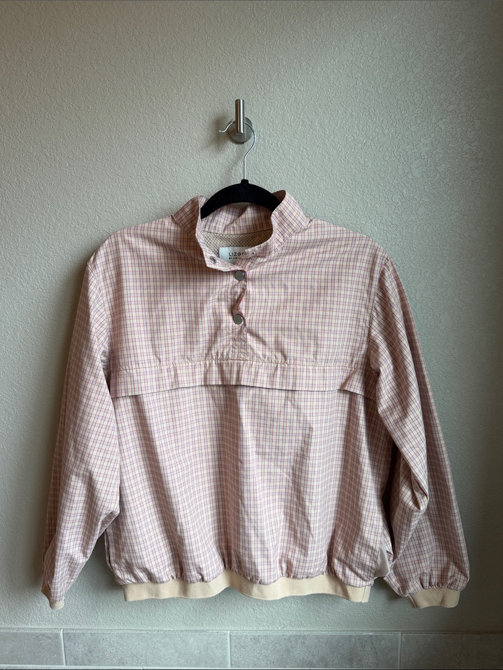 Liz Golf Plaid Windbreaker
